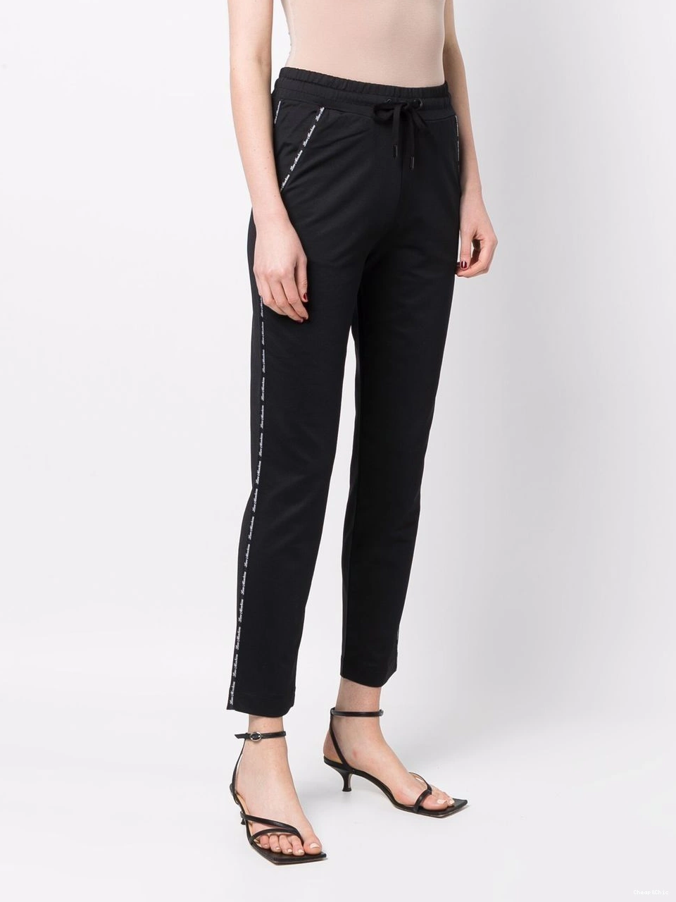 Cheap logo-print Love drawstring Moschino trousers Women 0428